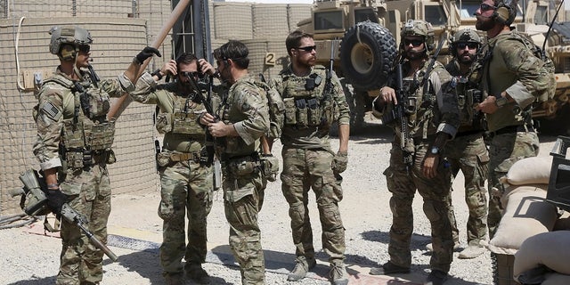 U.S. special forces soldiers are seen in Helmand, Afghanistan.