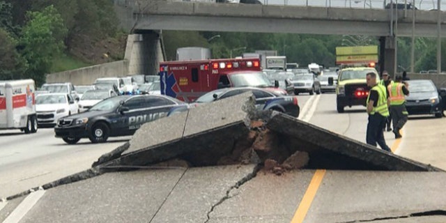 A portion of I-20 is shut down after roadwork caused part of the interstate to buckle.