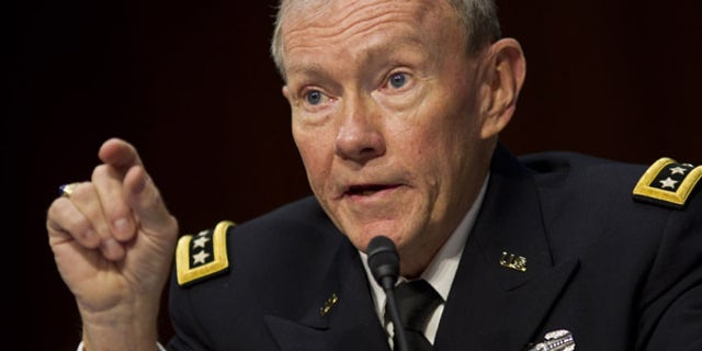 U.S. Army Gen. Martin Dempsey, Chairman of the Joint Chiefs of Staff, testify before the Senate Armed Services Committee on Capitol Hill in Washington, DC.