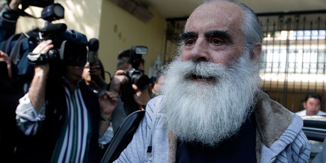 Former presidential candidate Diego Fernandez de Cevallos arrives at his home in Mexico City, Monday, Dec. 20, 2010. Fernandez de Cevallos, who had been missing since May 15, said that he is well, he thanks God and he has forgiven his kidnappers. (AP Photo/Claudio Cruz)