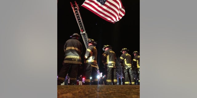 Firefighters gathered to pay respects to the slain Colorado deputy early Thursday.