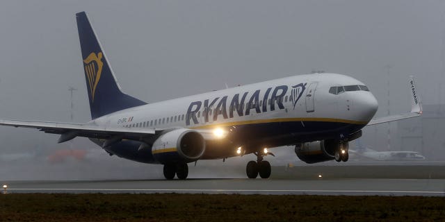 An older Ryanair passenger is being hailed as a hero after incapacitating an unruly young man.