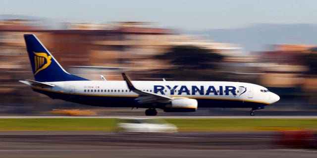 The aircraft appeared to veer off to the right while taking off at Birmingham Airport in England.