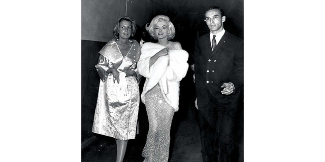 Marilyn Monroe on her way to sing "Happy Birthday" to President John F. Kennedy.
