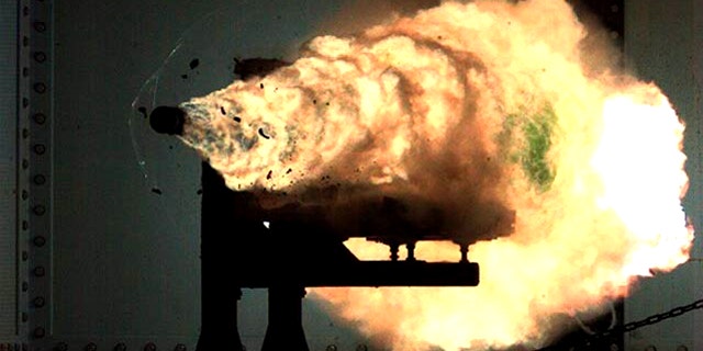 U.S. Navy engineers at the Office of Naval Research prepared and test-fired a slug from their rail gun in a 2008 test firing. On Friday, December 9, the ONR will attempt to break its own record.