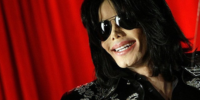 May 5: Michael Jackson at a news conference at the O2 Arena in London.