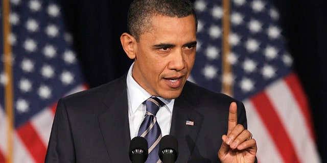 FILE - In this President Barack Obama outlines his fiscal policy during an address at George Washington University in Washington. Obama said in April that he wants to do away with tax breaks to lower the rates and to reduce government borrowing. His proposal would result in $1 trillion in tax increases over the next 12 years. (AP Photo/Charles Dharapak, File)