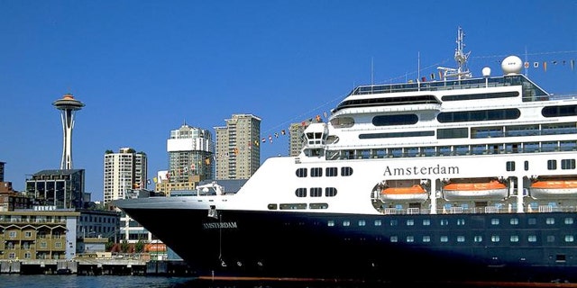 Holland America Line's ms Amsterdam at the Port of Seattle's Bell Street Pier Cruise Terminal.
