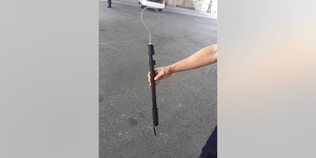Police confiscated items before allowing demonstrators to rally in Portland Sunday, where Antifa threw smoke and projectiles at officers.