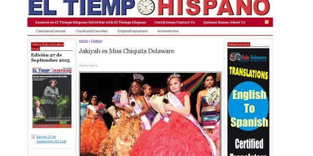 Beaming in a golden dress, sparkling crown and ear-to-ear smile, Jakiyah McKoy was crowned last month as Little Miss Hispanic Delaware. The 7-year-old, however, was only able to enjoy her title until last week, when pageant officials stripped the young beauty queen of her crown for not being able to prove her Latina heritage.
