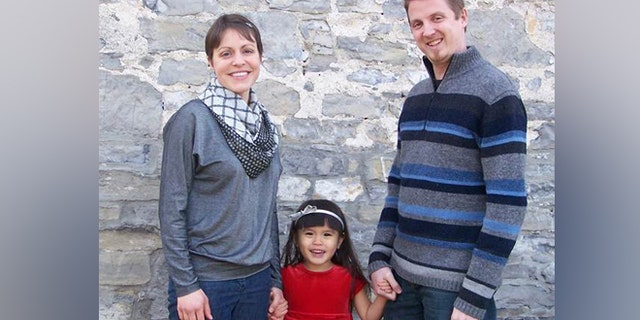 Stephanie and Ben Hawkins conceived their daughter using a donor embryo.