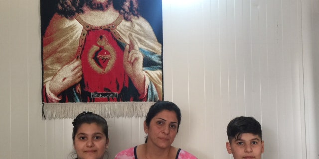 Displaced Christians living in a Baghdad camp
