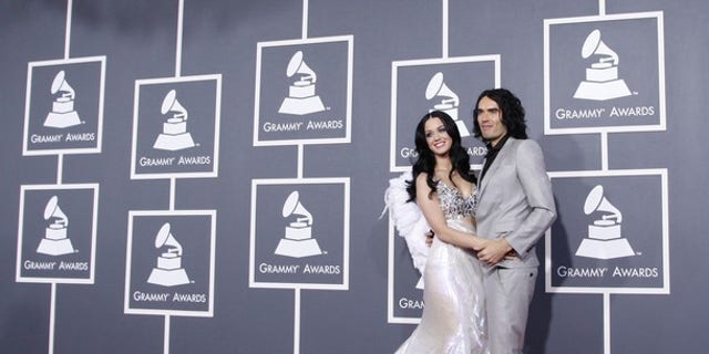 Feb. 13, 2011: Singer Katy Perry and husband British actor Russell Brand arrive at the 53rd annual Grammy Awards in Los Angeles.