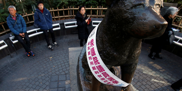 A bronze statue of Hachiko was erected in his honor in 1934 after he waited more than nine years for his owner, who died in 1925, to return.