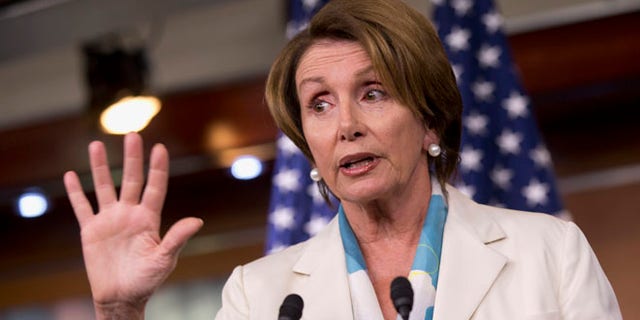 FILE: July 11, 2013: House Minority Leader Nancy Pelosi speaks to reporters on Capitol Hill in Washington, D.C.