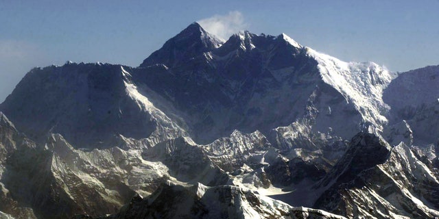 May 6, 2003: In this file photo, Mount Everest, the world's tallest mountain situated in the Nepal-Tibet border as seen from an airplane. (AP)