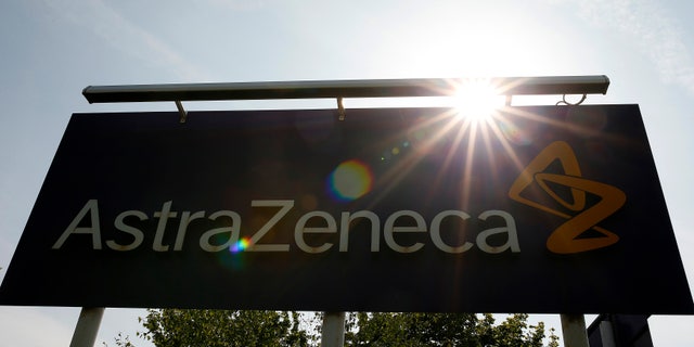 A sign is seen at an AstraZeneca site in Macclesfield, central England May 19, 2014.