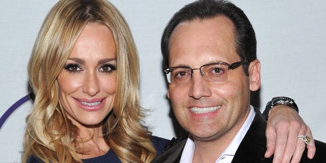Taylor Armstrong and her late husband Russell Armstrong, who was found dead of an apparent suicide. (AP)