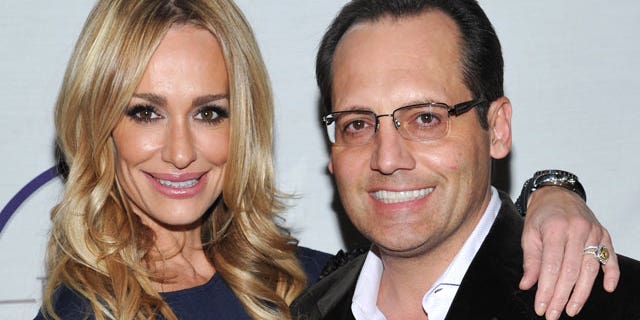 Taylor Armstrong and her late husband Russell Armstrong, who was found dead of an apparent suicide. (AP)