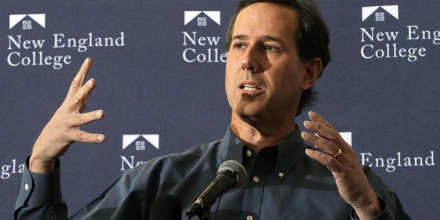 January 5, 2012: Republican presidential candidate former Pennsylvania Sen. Rick Santorum speaks during a campaign stop with college students.