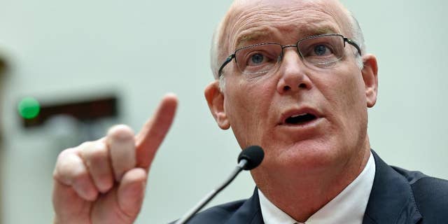 FILE - In this Nov. 19, 2014 file photo, acting Secret Service Director Joseph Clancy testifies on Capitol Hill in Washington. (AP Photo/Susan Walsh, File)