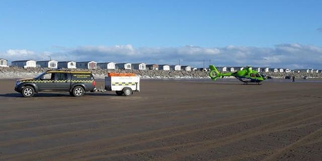 Three ambulances and an air ambulance responded to the emergency.