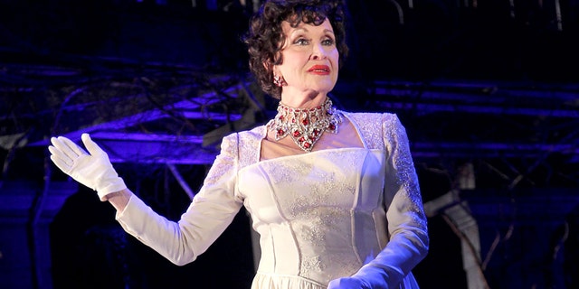 In this Feb. 12, 2015 photo released by Starpix, Chita Rivera appears at a media event for Kander and Ebb's Final Musical, "The Visit," at The Lyceum Theatre in New York. (Aurora Rose/Starpix via AP)