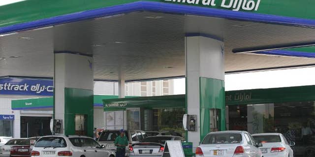 A gas station in Dubai, 31 August 2005, the United Arab Emirates
