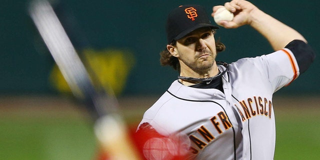 San Francisco Giants starting pitcher Barry Zito on Oct. 20, 2012.