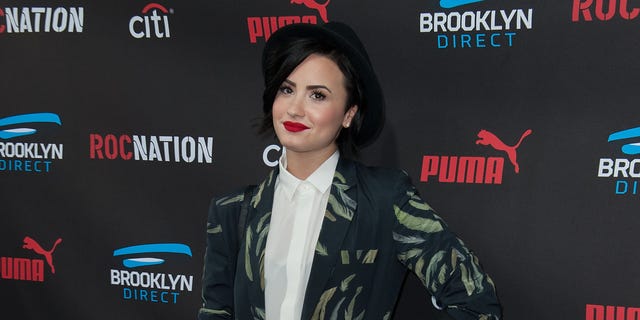 Demi Lovato at the Roc Nation Pre-GRAMMY Brunch on February 7, 2015 in Beverly Hills, California.