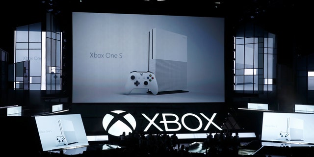 File photo: Microsoft displays its Xbox One S console at the Xbox E3 2016 media briefing in Los Angeles, California, U.S., June 13, 2016. (REUTERS/Lucy Nicholson)