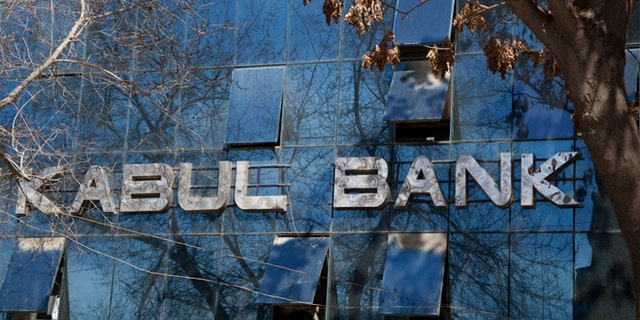 March 5, 2013: An exterior view of the Kabul Bank in the center of Kabul, Afghanistan.