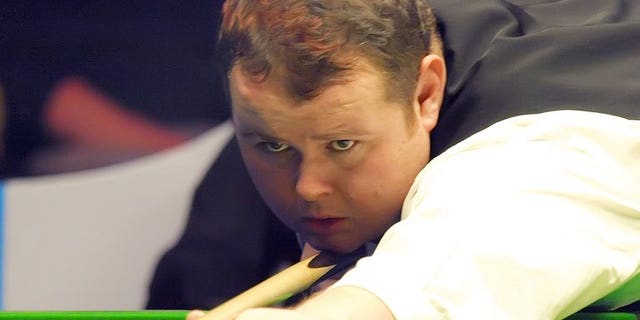 England snooker player Stephen Lee is seen taking part in the 2008 Masters Snooker Championship