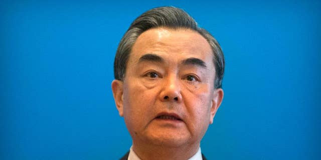 FILE - In this April 28, 2016, file photo, China's Foreign Minister Wang Yi speaks during a foreign ministers' meeting of the Conference on Interaction and Confidence Building Measures in Asia (CICA) in Beijing. Continuing Beijing’s push to ease concerns about its assertions of sovereignty over the South China Sea, Wang told his Southeast Asian counterparts that both sides should take a “long-term perspective” as they try to solve their disputes. Wang Yi’s comments Tuesday underscore China’s desire to contain damage to its reputation over its assertive tactics in the highly strategic and resource-rich waterway. (AP Photo/Mark Schiefelbein)