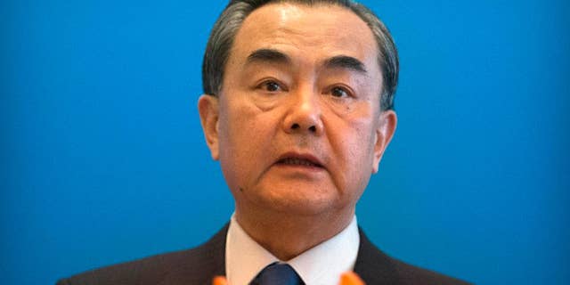 FILE - In this April 28, 2016, file photo, China's Foreign Minister Wang Yi speaks during a foreign ministers' meeting of the Conference on Interaction and Confidence Building Measures in Asia (CICA) in Beijing. Continuing Beijing’s push to ease concerns about its assertions of sovereignty over the South China Sea, Wang told his Southeast Asian counterparts that both sides should take a “long-term perspective” as they try to solve their disputes. Wang Yi’s comments Tuesday underscore China’s desire to contain damage to its reputation over its assertive tactics in the highly strategic and resource-rich waterway. (AP Photo/Mark Schiefelbein)