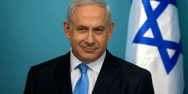May 18: Israeli Prime Minister Benjamin Netanyahu during a press conference in his office in Jerusalem.
