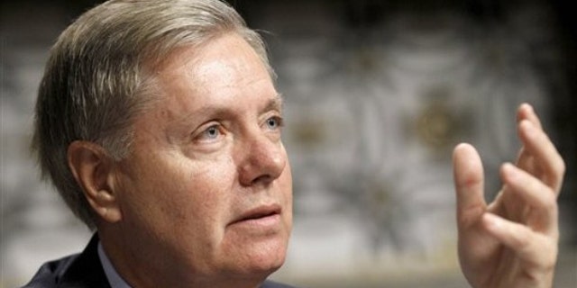 FILE: Dec. 2, 2010: Sen. Lindsey Graham, R-S.C., speaks on Capitol Hill, in Washington, D.C.