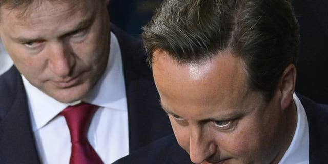 Downing Street denied Saturday claims that David Cameron and Nick Clegg, pictured in May, have held talks about forming another Conservative-Liberal Democrat coalition after the next general election in 2015.