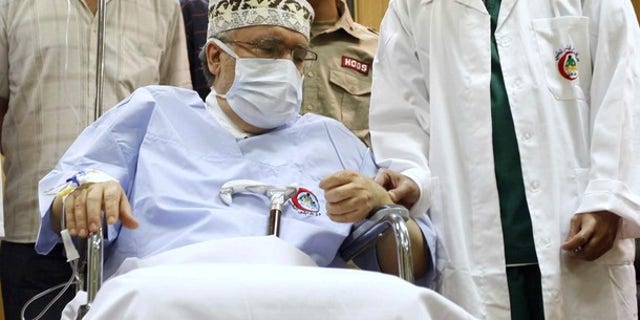 Sept. 9, 2009: Abdel Basset al-Megrahi is seen in his room at a hospital in Tripoli.