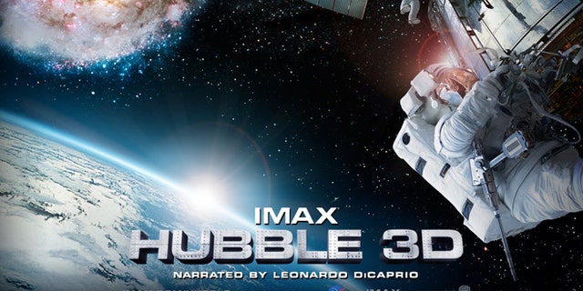 A movie poster for the Imax film "Hubble 3D."