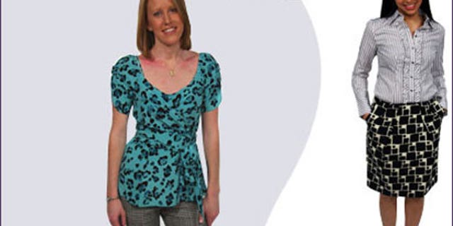 Nanette Lapore shirt $275, Milly pants $295, Banana Republic shirt $95, Banana Republic skirt $69