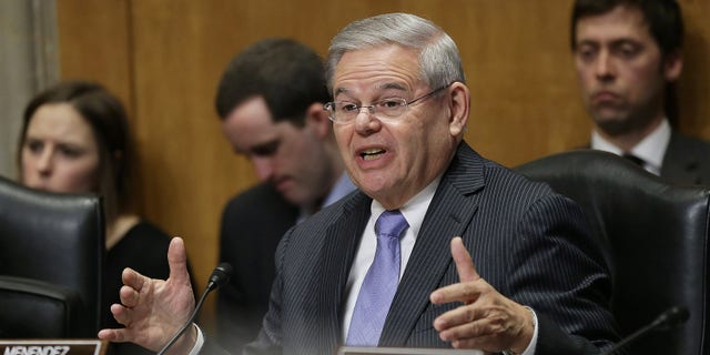 WASHINGTON, DC - FEBRUARY 03: U.S. Sen. Robert Menendez (D-NJ) speaks during a hearing of the Senate Foreign Relations Western Hemisphere Subcommittee February 3, 2015 in Washington, DC. The committee heard testimony on the impact of U.S. policy changes in Cuba. (Photo by Win McNamee/Getty Images)
