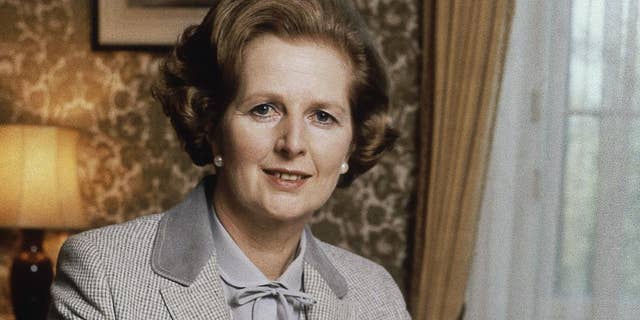 FILE - In this 1980 file photo, British Prime Minister Margaret Thatcher poses for a photograph in London. Newly released official papers show that former Prime Minister Margaret Thatcher’s government considered rebuilding Britain’s chemical weapons arsenal in the face of a Soviet threat in the early 1980s. (AP Photo/Gerald Penny, File)