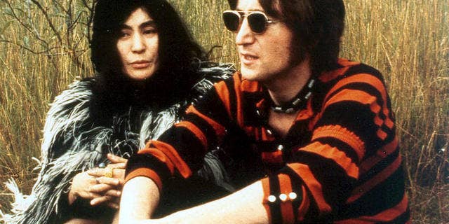 Yoko Ono and John Lennon are shown together in 1970.