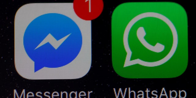 File photo: WhatsApp and Facebook messenger icons are seen on an iPhone. (REUTERS/Phil Noble)