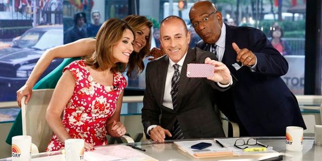 Savannah Guthrie, Natalie Morales, Matt Lauer and Al Roker appear on NBC News' "Today" show