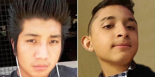 Edvin Escobar Mendez, 17, of Falls Church, left, and Sergio Arita Triminio, 14, of Alexandria, were found dead last year. Eleven MS-13 gang members have been charged Friday in their deaths.
