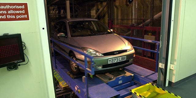 When the garage was operational, elevators would find an open space and autonomously park the car.