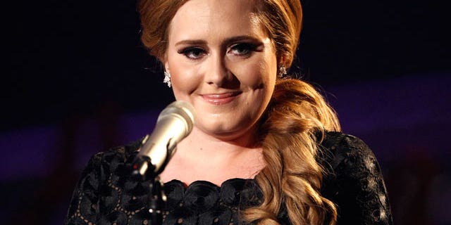 In this Aug. 28, 2011 file photo, singer Adele is shown at the MTV Video Music Awards in Los Angeles.