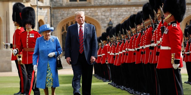 President Trump called Queen Elizabeth II a “tremendous woman” before his visit.